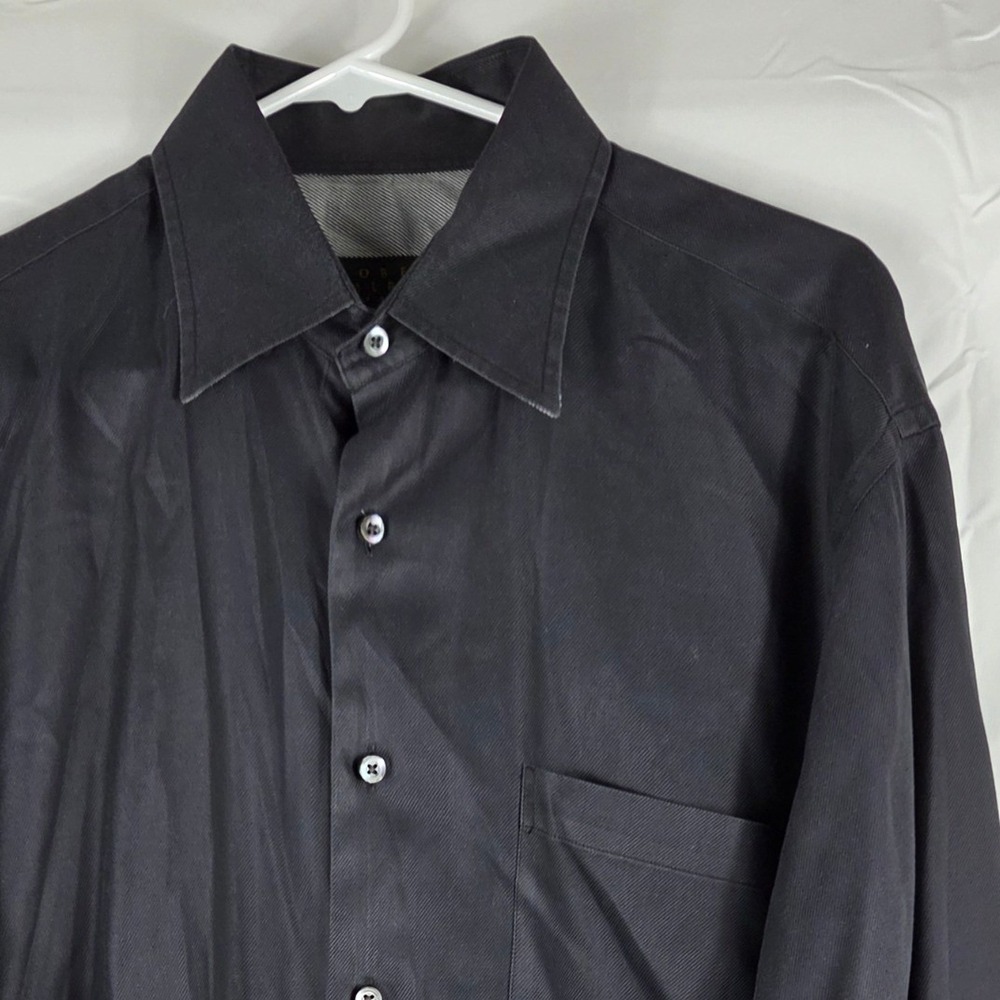 Robert Talbott Best‎ of Class Mens Large Gray Cotton Button Down Shirt L